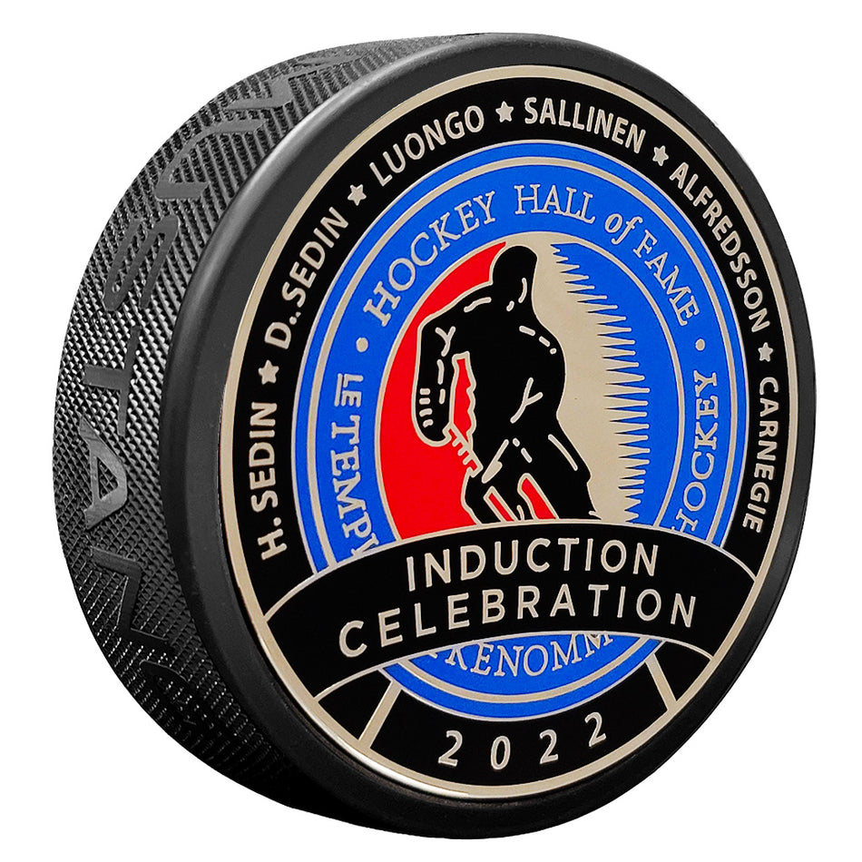 Hockey Hall of Fame 2022 Induction Puck - Silver Medallion