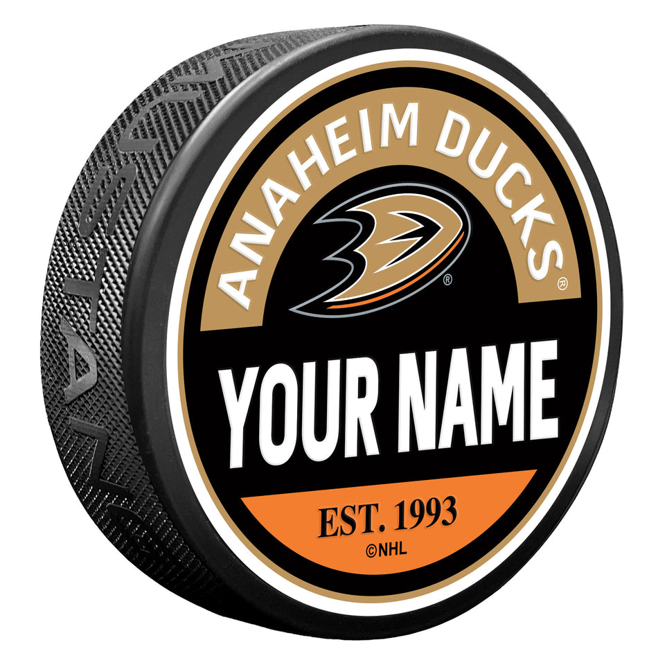 Anaheim Ducks Puck - Personalized