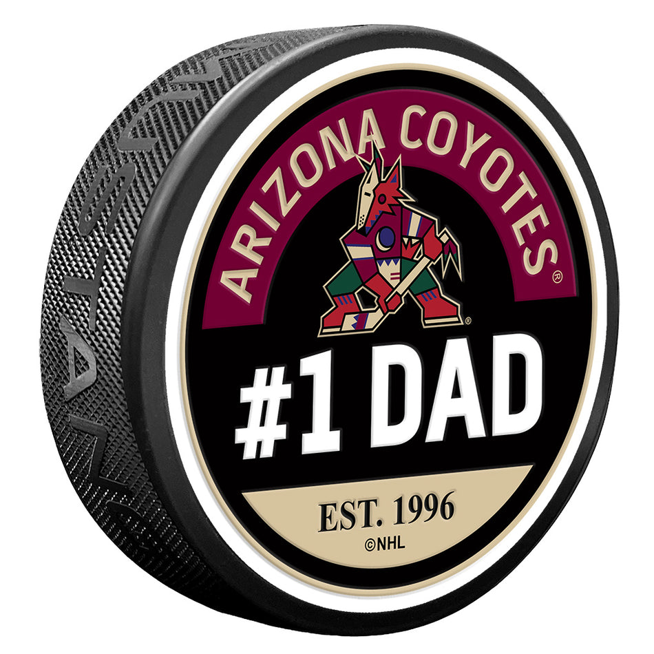 Arizona Coyotes Puck - #1 Dad Design