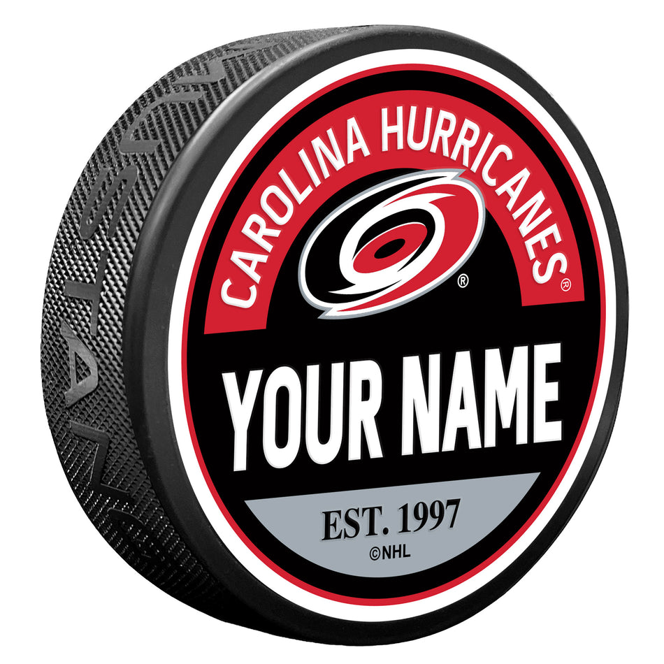 Carolina Hurricanes Puck - Personalized