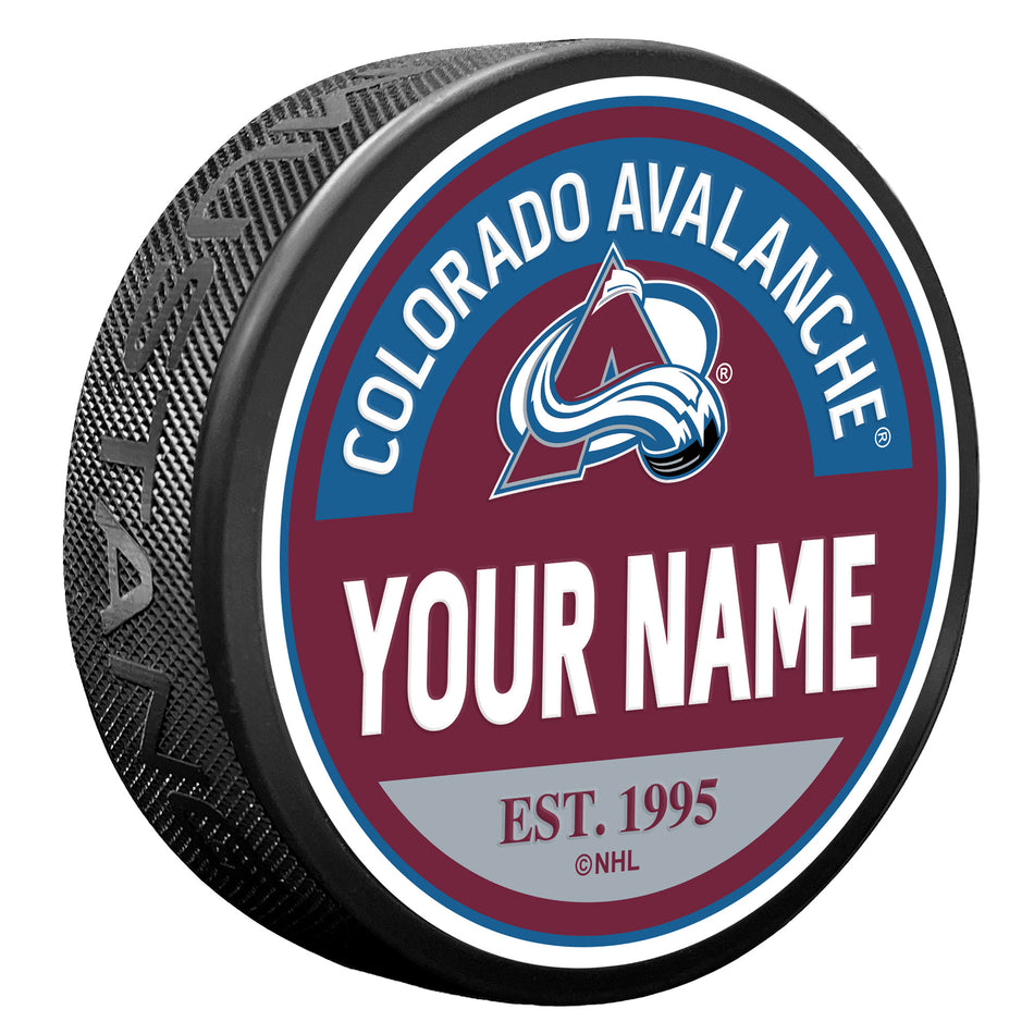 Colorado Avalanche Puck - Personalized