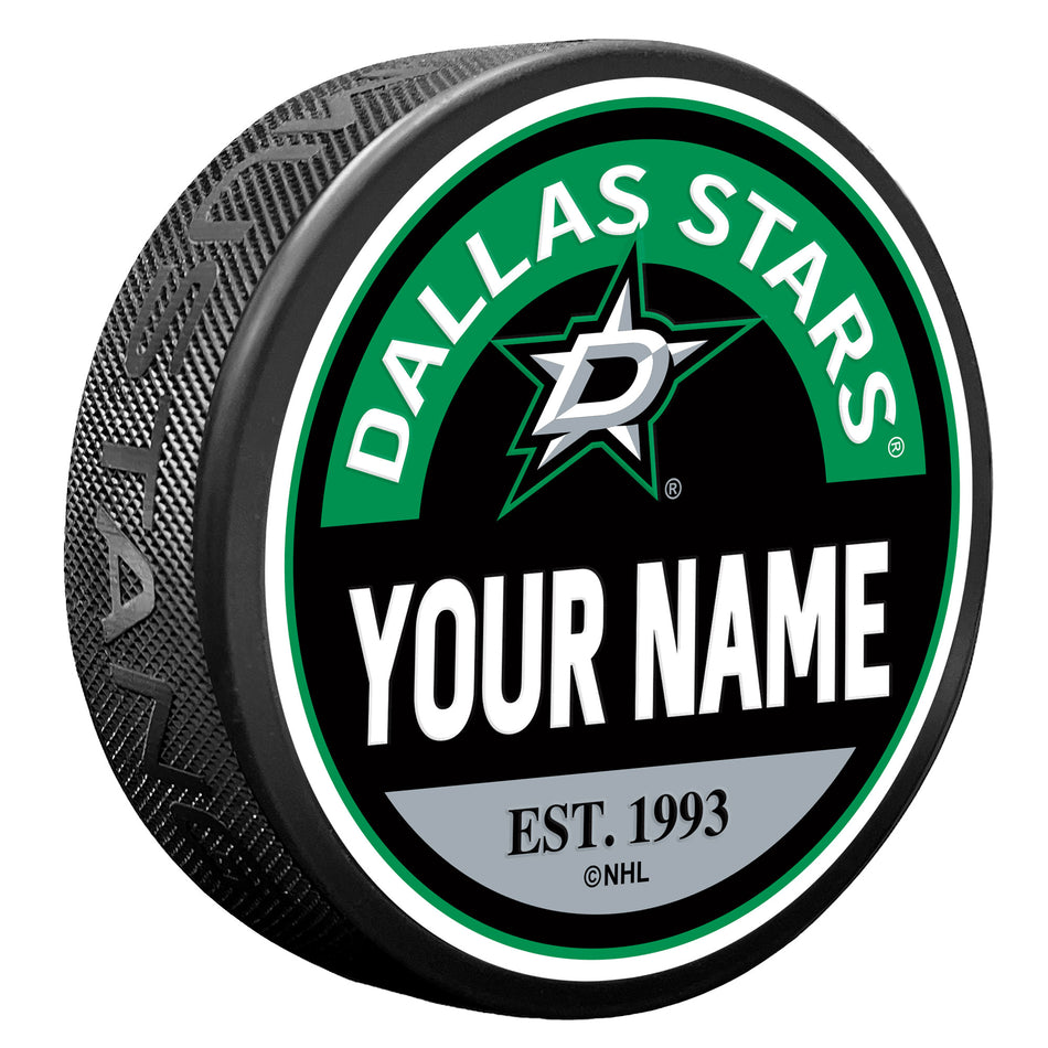 Dallas Stars Puck - Personalized