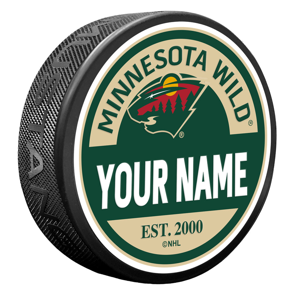 Minnesota Wild Puck - Personalized