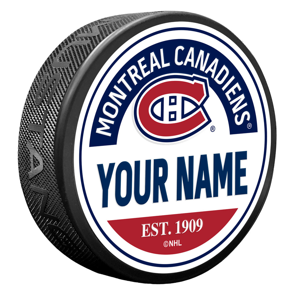 Montreal Canadiens Puck - Personalized