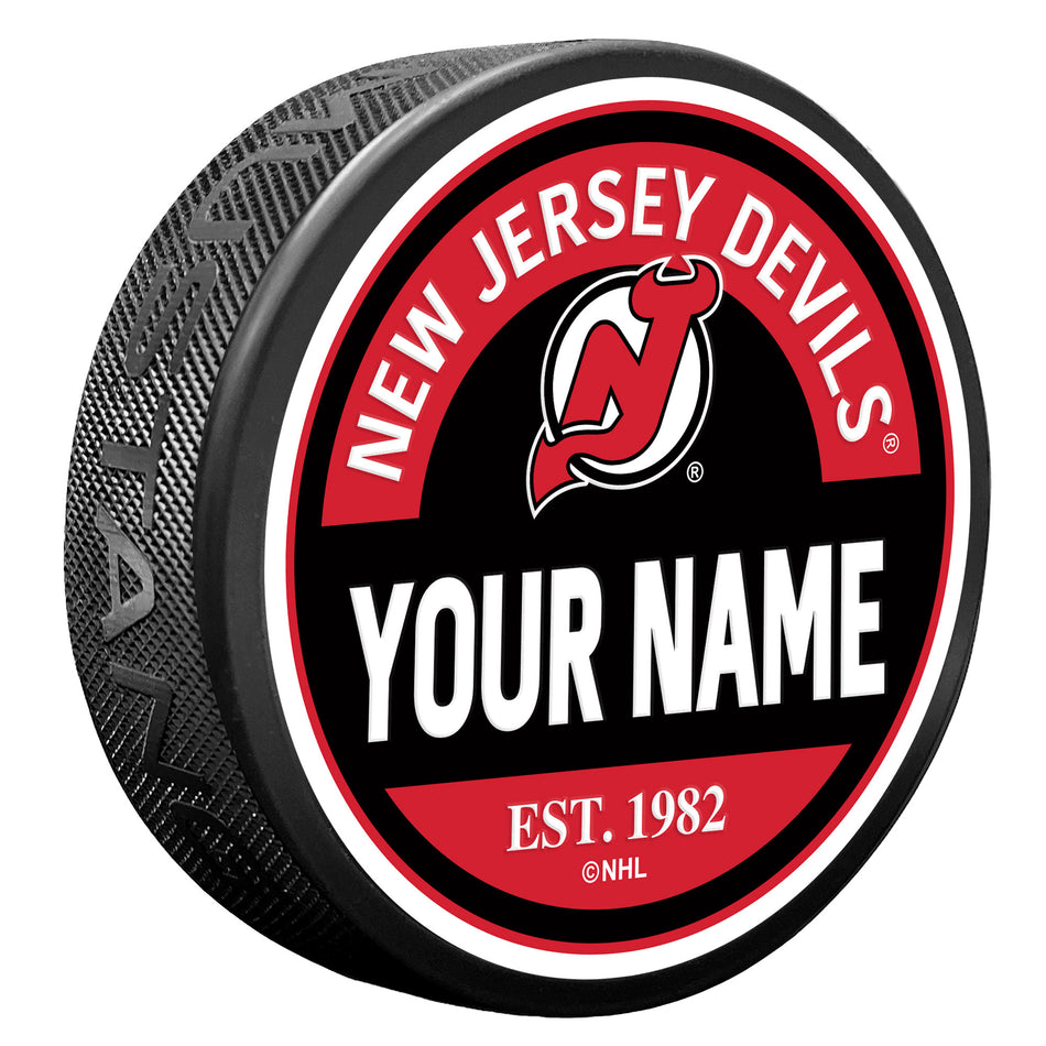 New Jersey Devils Puck - Personalized