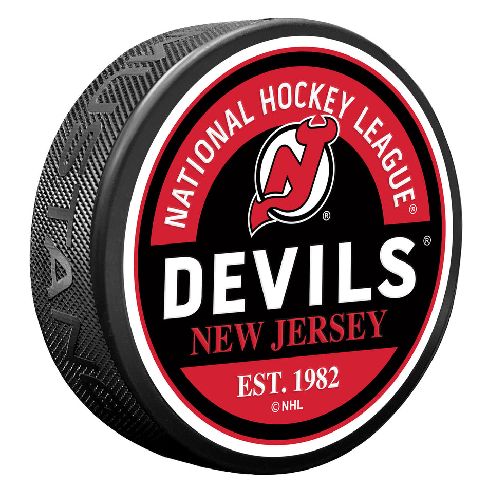 New Jersey Devils Puck - Block Design