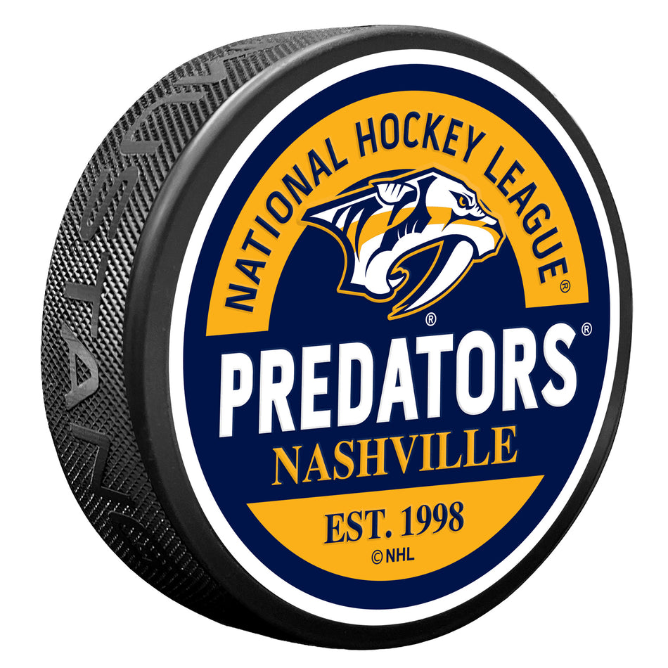 Nashville Predators Puck - Block Design