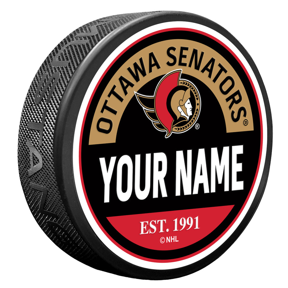 Ottawa Senators Puck - Personalized