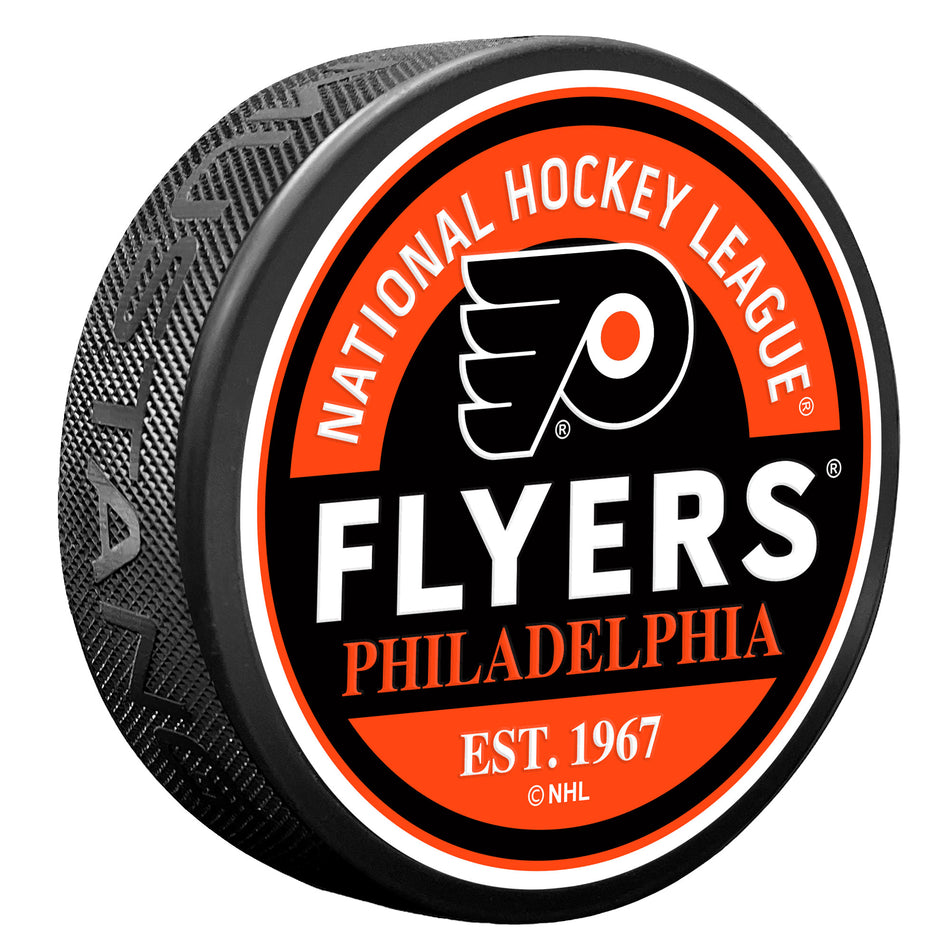 Philadelphia Flyers Puck - Block Design