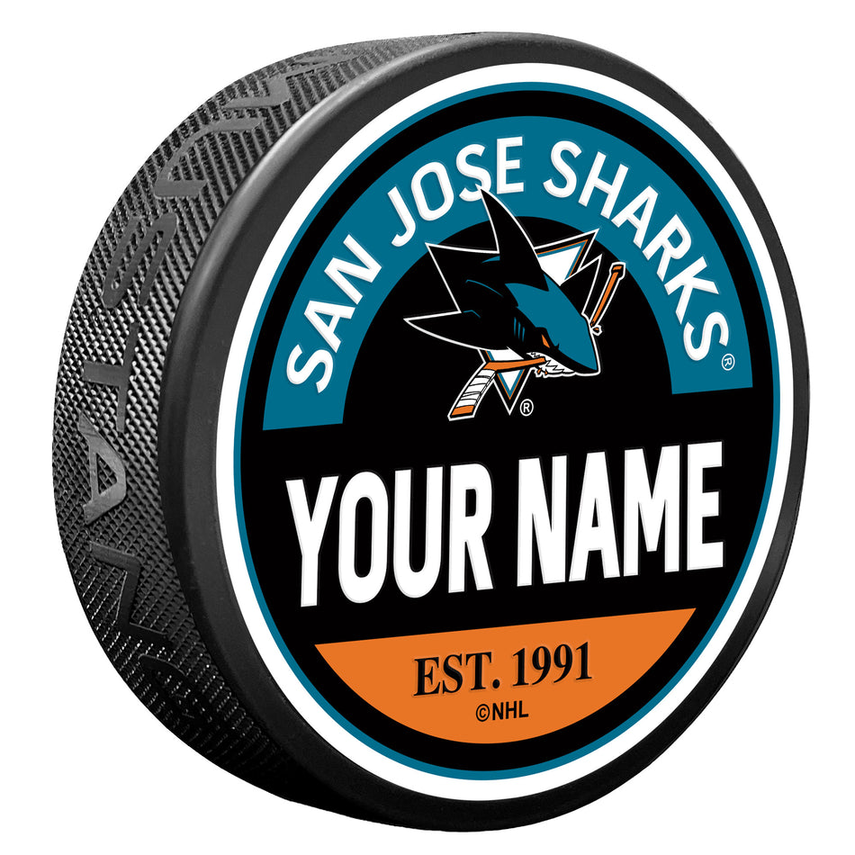 San Jose Sharks Puck - Personalized