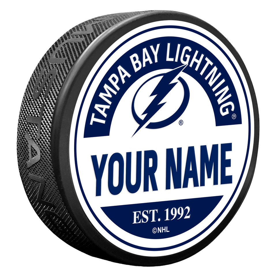 Tampa Bay Lightning Puck - Personalized