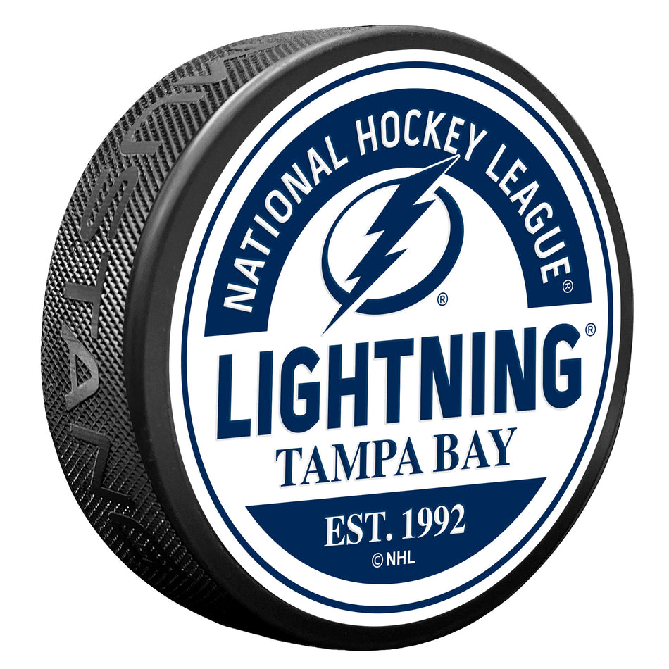 Tampa Bay Lightning Puck - Block Design
