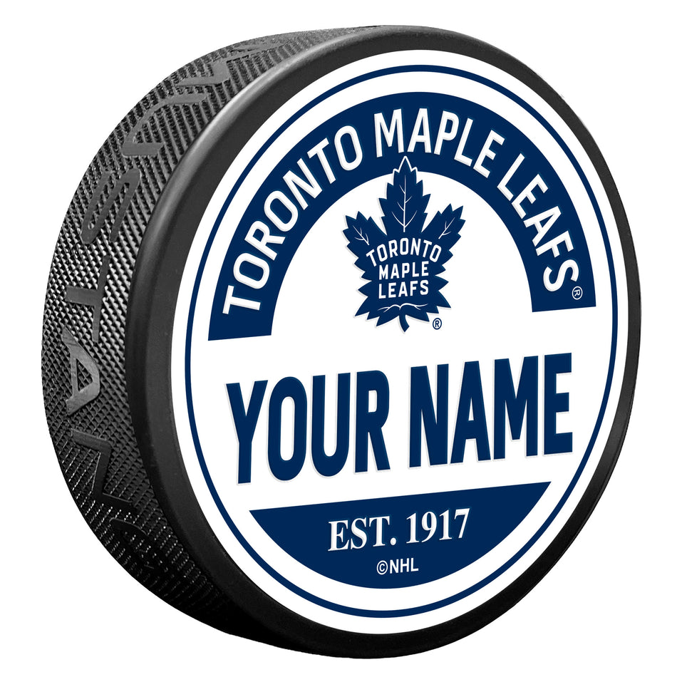 Toronto Maple Leafs Puck - Personalized