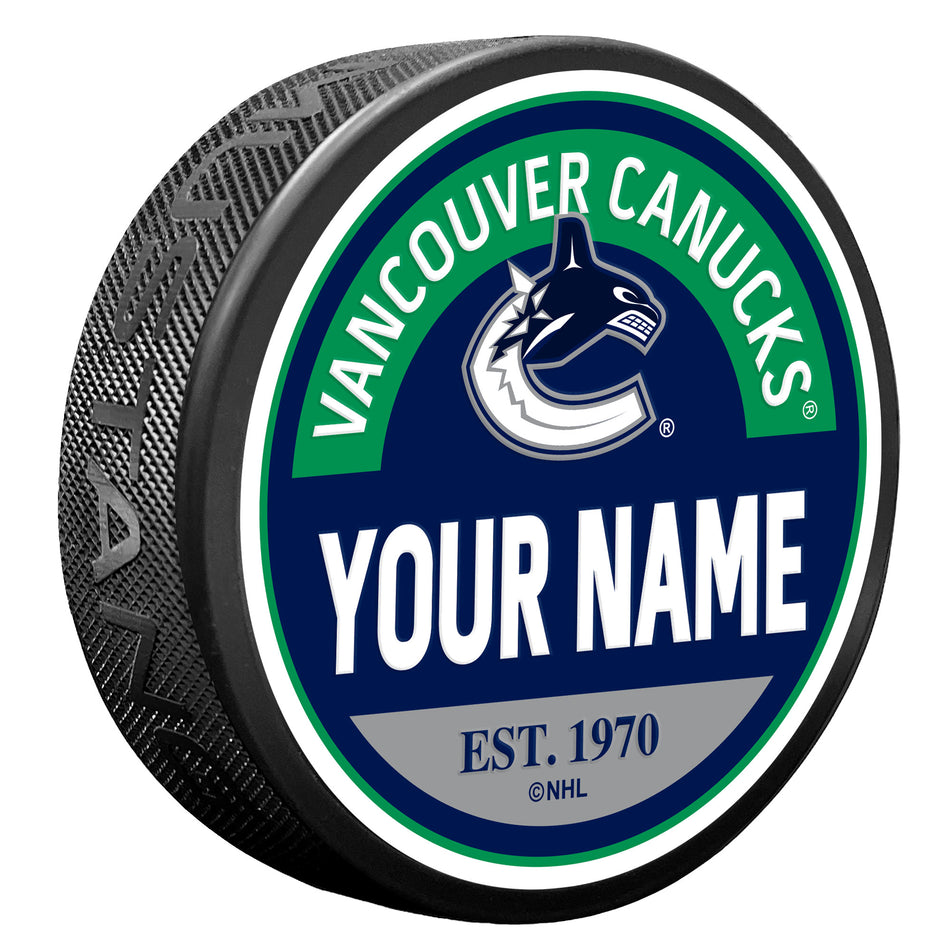 Vancouver Canucks Puck - Personalized