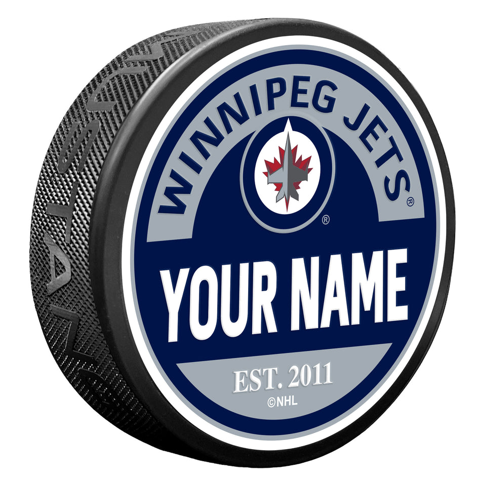 Winnipeg Jets Puck - Personalized