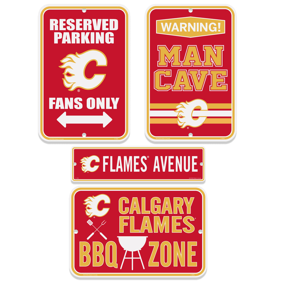 Calgary Flames Signs - 4 Pack Fan Set