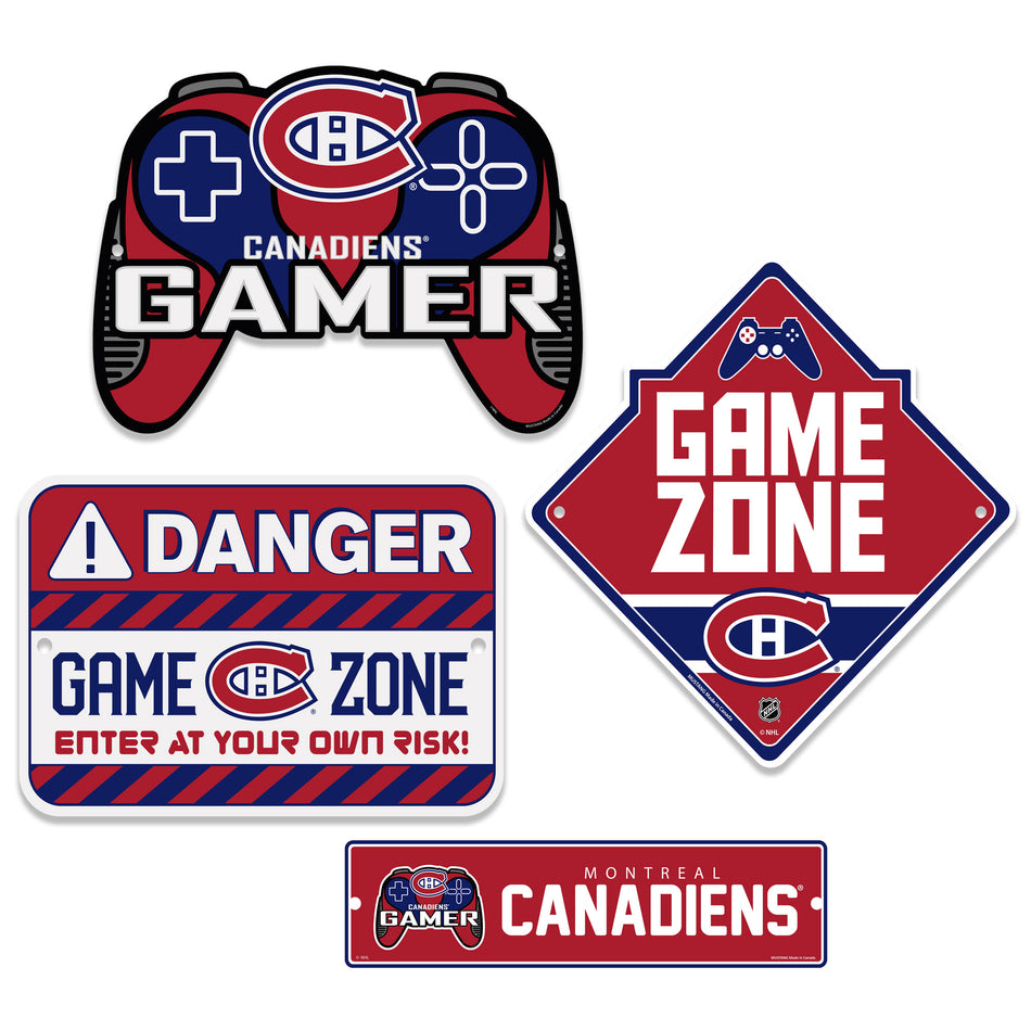 Montreal Canadiens Gaming 4 Piece Sign Set