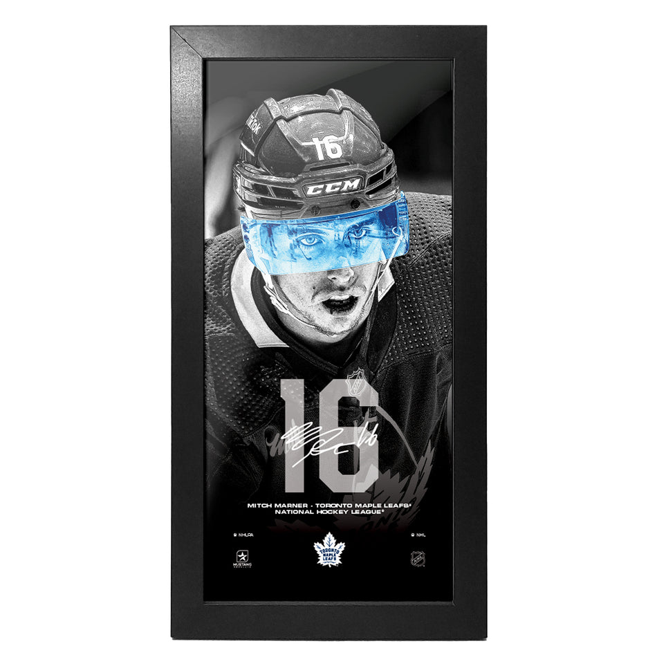 Toronto Maple Leafs Art | Mitch Marner Neon Frame 6" x 12"