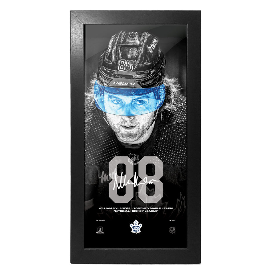 Toronto Maple Leafs Art | William Nylander Neon Frame 6" x 12"