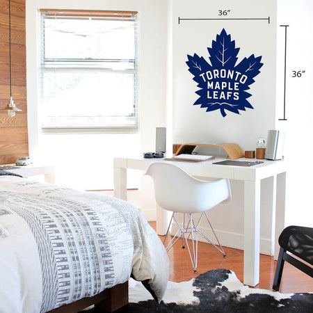 Toronto Maple Leafs 36x36 Team Logo Repositional Wall Decal - Sports Decor