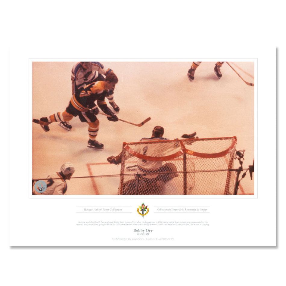 Legends of Hockey Boston Bruins Memorabilia - 1979 Bobby Orr Flight Classic - 12" x 16" Print