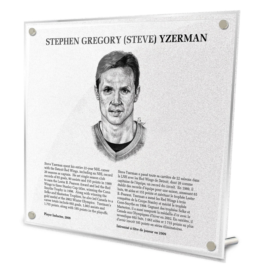 2009 Steve Yzerman - Legends Plaque