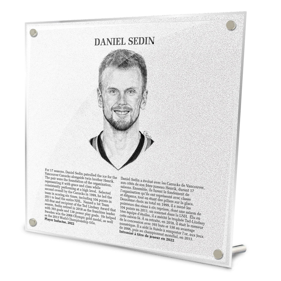 2022 Daniel Sedin Plaque - NHL Legends - 9" x 9"