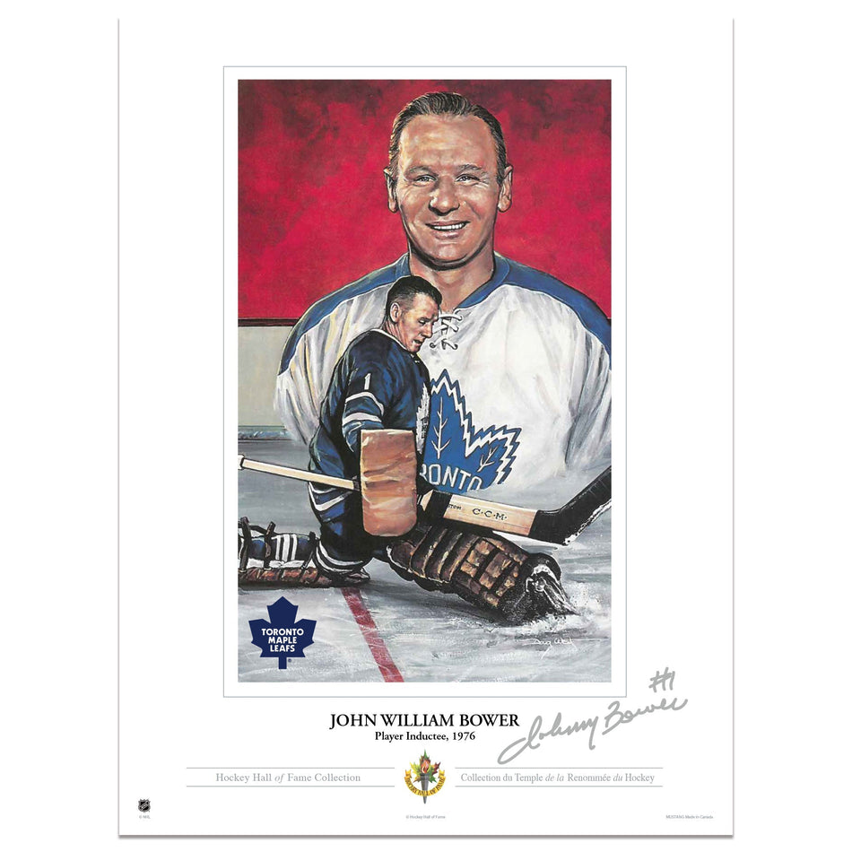 Johnny Bower Collectors Card Print - 12x16