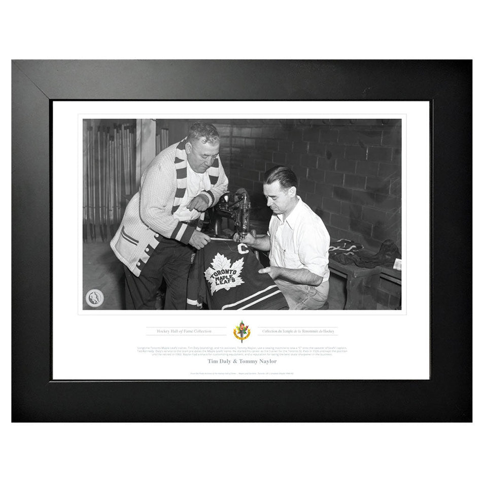 Legends of Hockey Toronto Maple Leafs Memorabilia - Toronto Captaincy Ted Kennedy Black & White Frame - 12" x 16"
