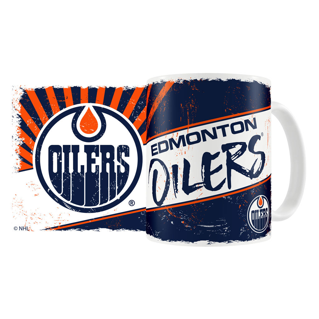 Edmonton Oilers Mug & Coaster Set - 2 Pack 15oz Mugs | 8 Pack Coasters - Sports Decor