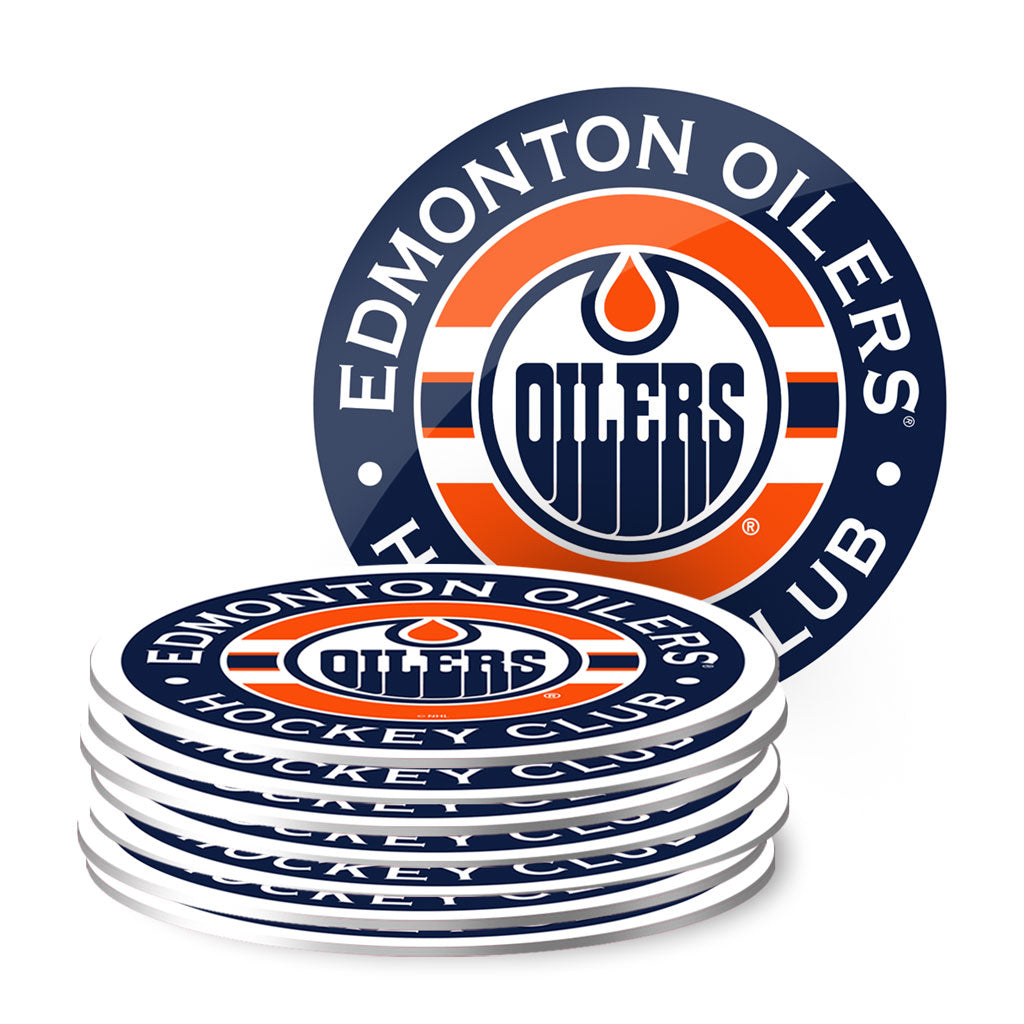 Edmonton Oilers Mug & Coaster Set - 2 Pack 15oz Mugs | 8 Pack Coasters - Sports Decor