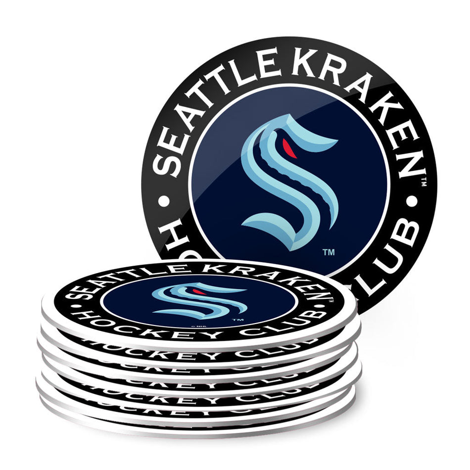 Seattle Kraken Coasters - Eight Pack Set