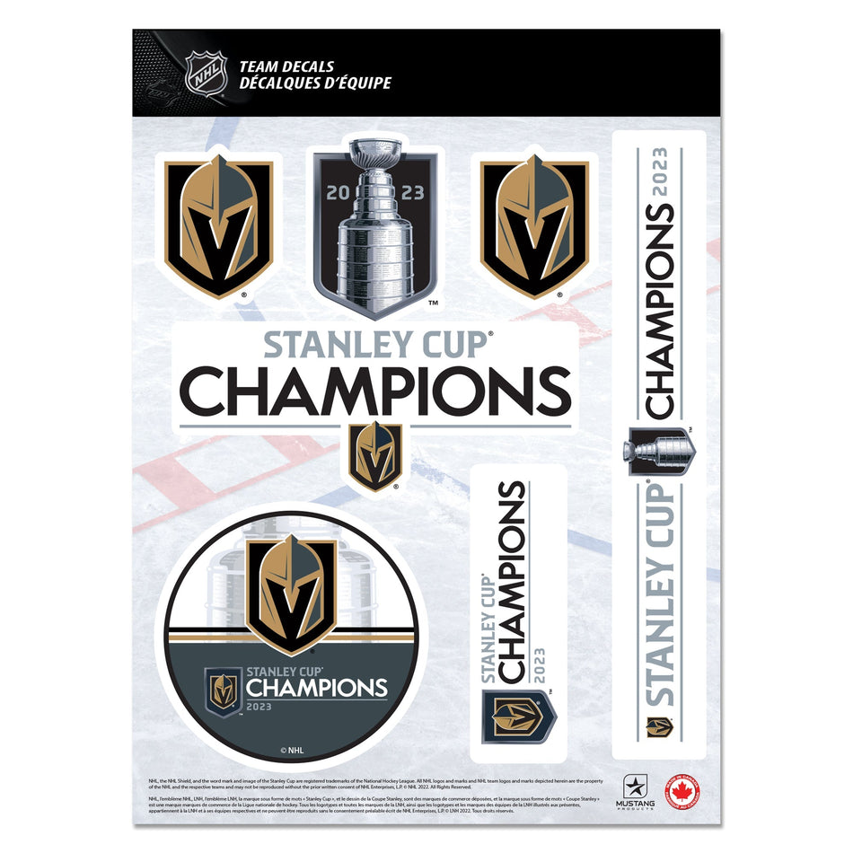 Vegas Golden Knights Stanley Cup Champions Decals - 6-Piece Set