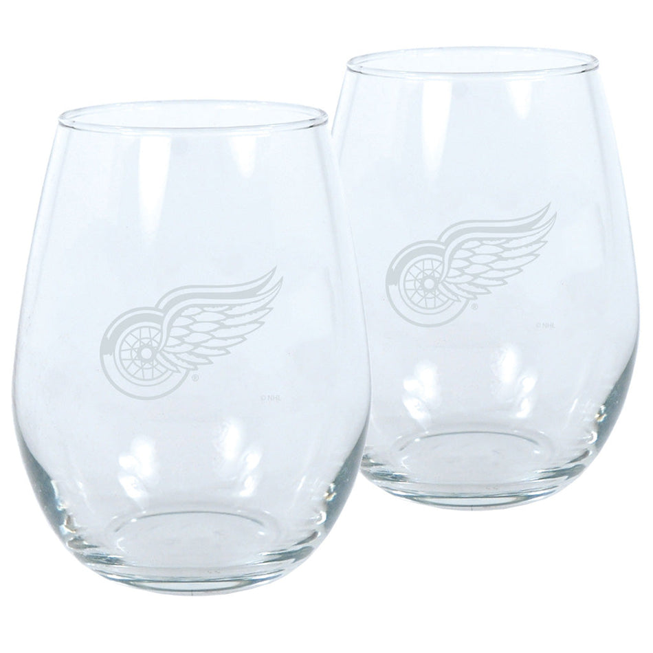 Detroit Red Wings 2pk Wine Glass Set