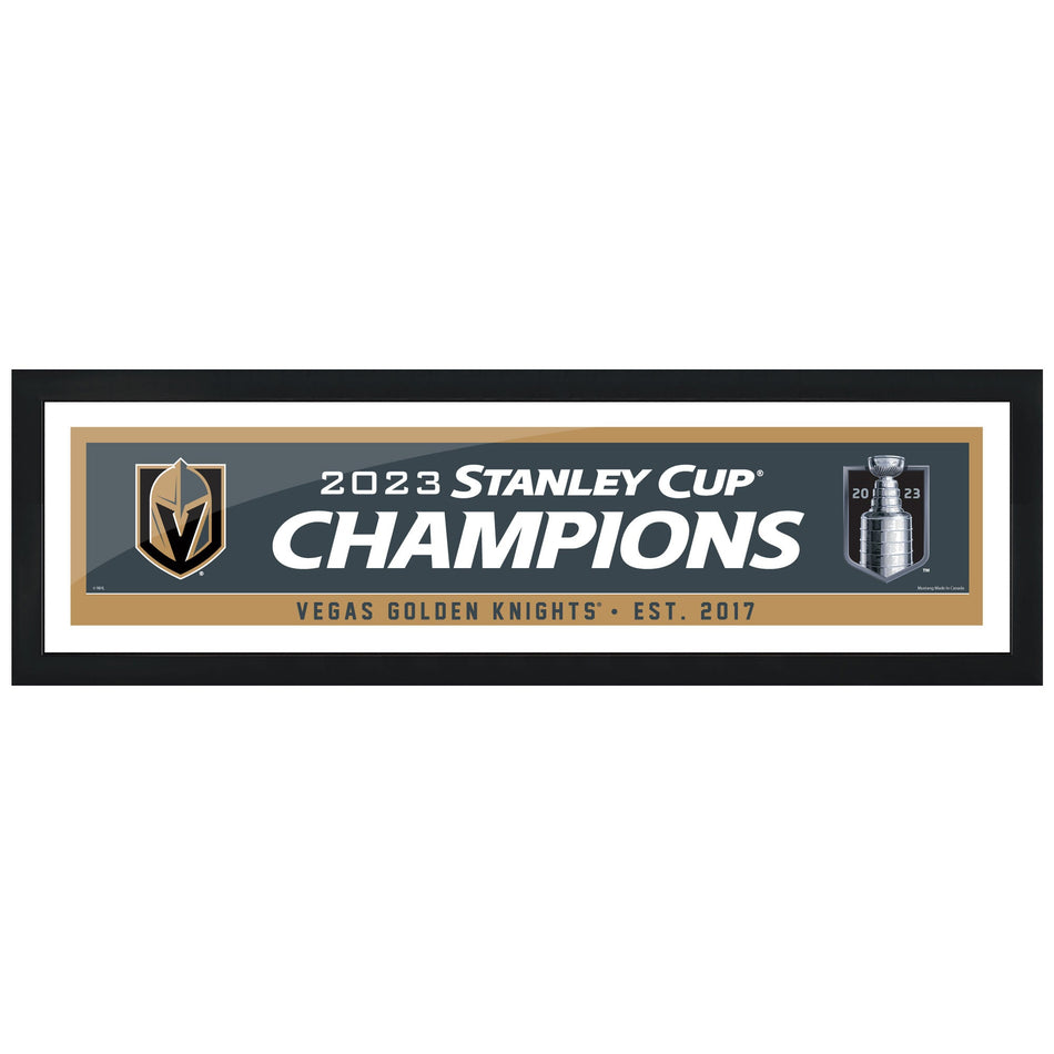 Vegas Golden Knights Stanley Cup Champions Frame - 6" x 22"