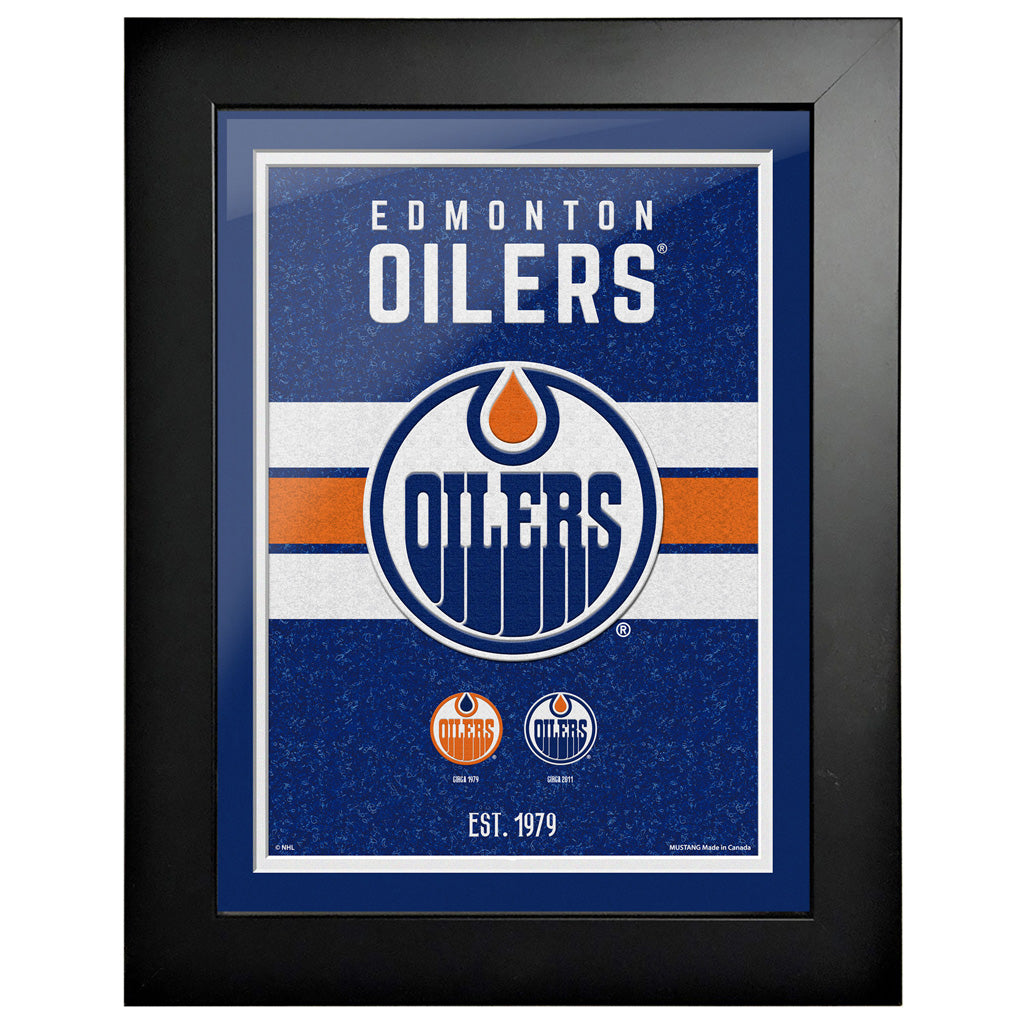 Edmonton Oilers 12x16 Team Tradition Framed Artwork - Hockey Hall of Fame