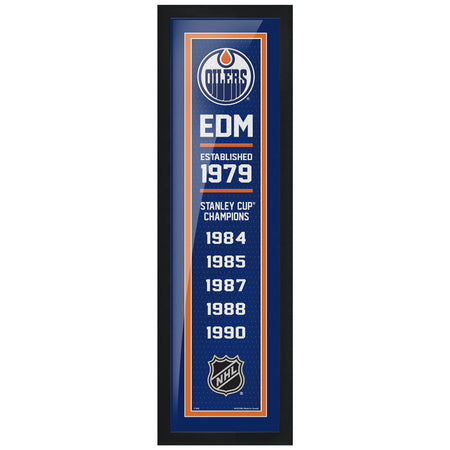 Edmonton Oilers 6x22  Empire Framed Sign - Hockey Hall of Fame