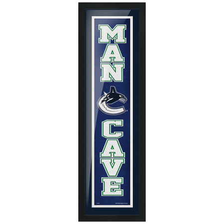 Vancouver Canucks 6x22 Team Man Cave Framed Artwork - Hockey Hall of Fame