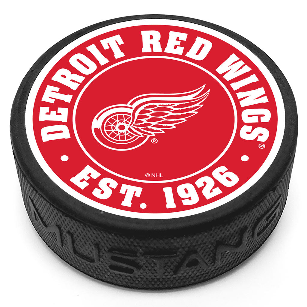 Detroit Red Wings Established Textured Puck - Hockey Hall of Fame