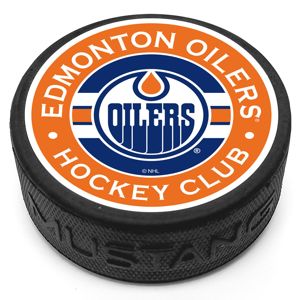 Edmonton Oilers Established Textured Puck - Hockey Hall of Fame
