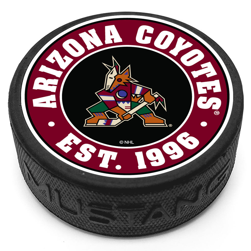 Arizona Coyotes Established Textured Puck - Hockey Hall of Fame