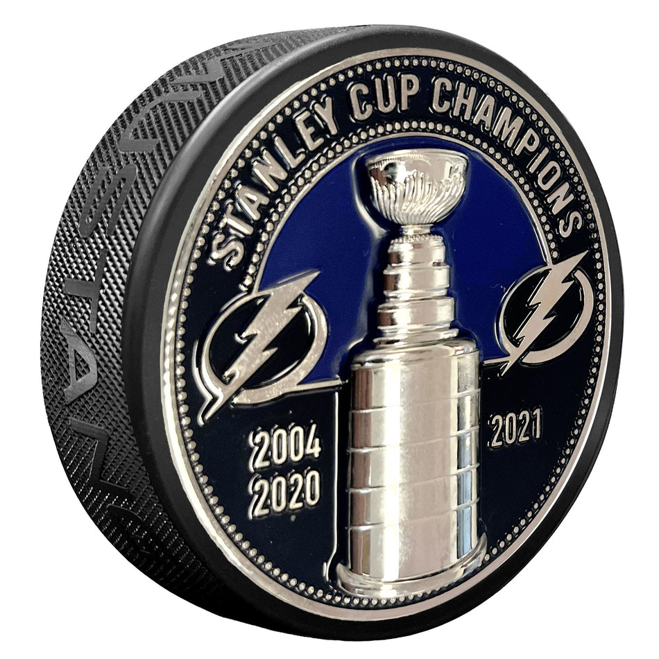 Tampa Bay Lightning Puck - Ultra 3D Stanley Cup Medallion