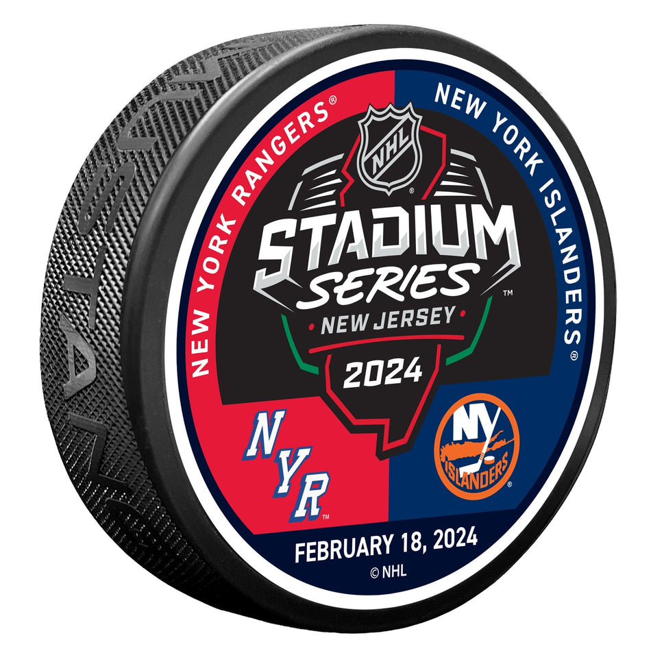 2024 NHL Stadium Series Puck - Rangers & Islanders Match Up