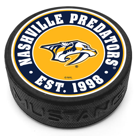 Nashville Predators Established Textured Puck - Hockey Hall of Fame