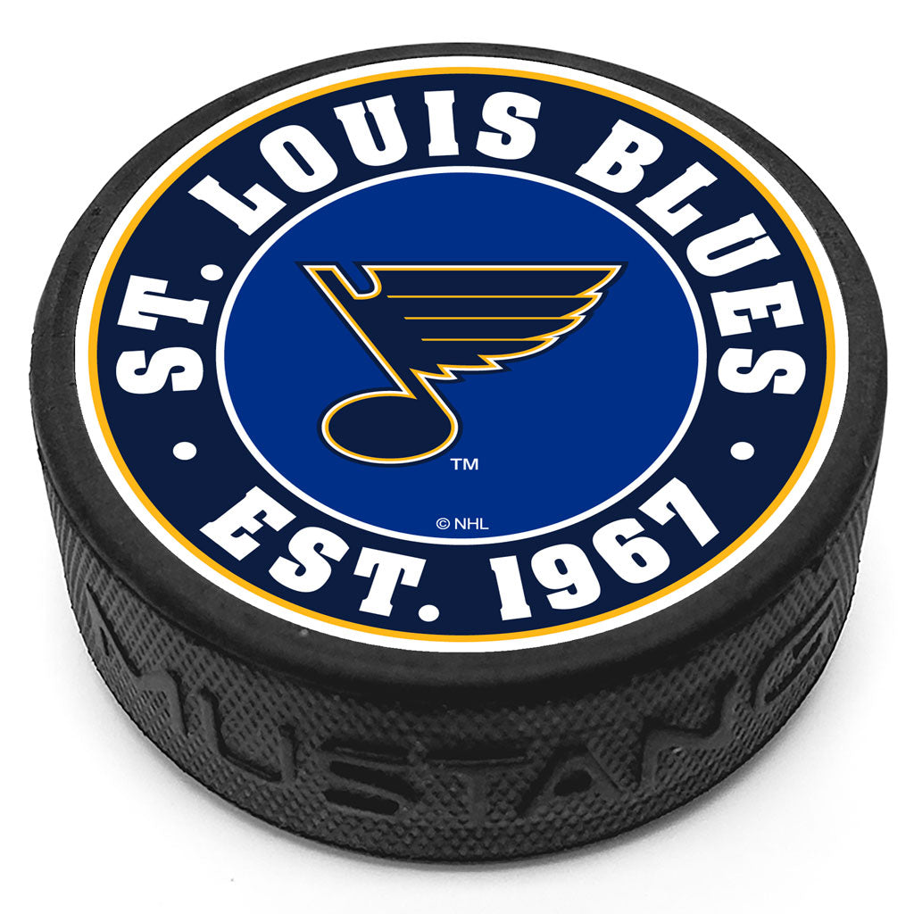 St. Louis Blues Established Textured Puck - Hockey Hall of Fame