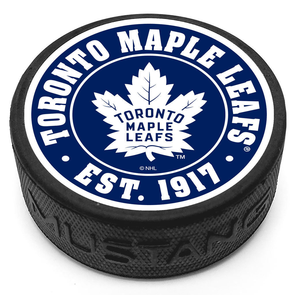 Toronto Maple Leafs Established Textured Puck - Hockey Hall of Fame