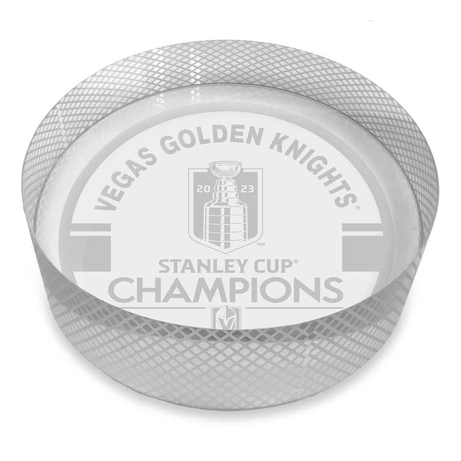Vegas Golden Knights Stanley Cup Champions Crystal Puck