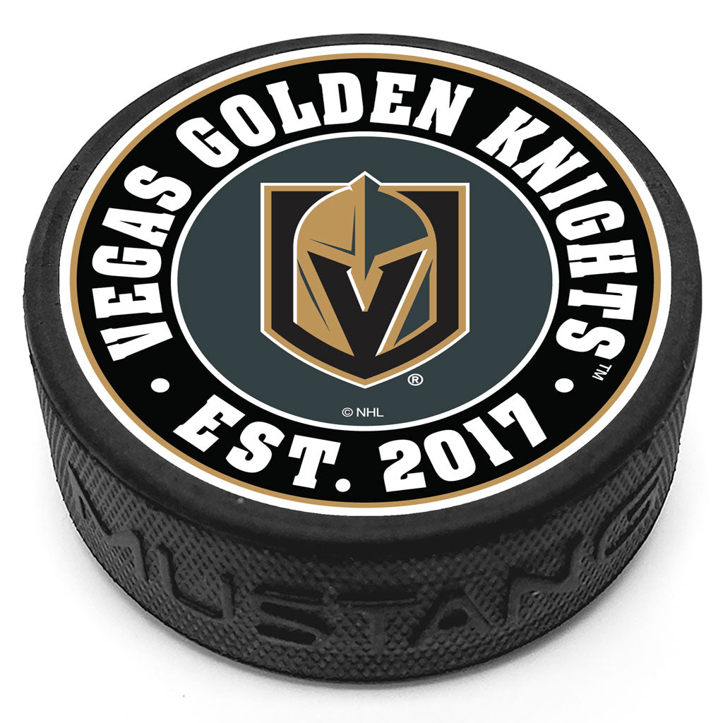 Vegas Golden Knights Established Textured Puck - Hockey Hall of Fame