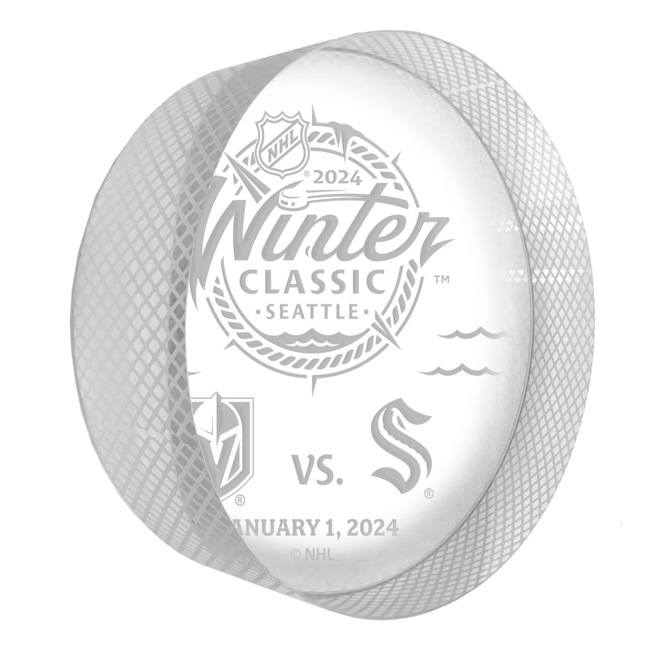 NHL Winter Classic 2024 Crystal Match Up Puck