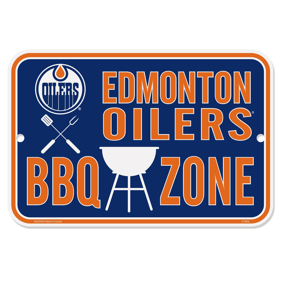 Edmonton Oilers Sign - 10"x15" BBQ Zone